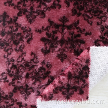100 polyester rétro de luxe de luxe motif de déformation en tricot en tas de flanelle à imprimé en tricot pour le canapé de couverture de manteau
